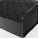 GUCCI GG Canvas Jackie Hand Bag Black Silver 002 1065 Auth 178472-14