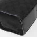 GUCCI GG Canvas Jackie Hand Bag Black Silver 002 1065 Auth 178472-15