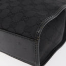 GUCCI GG Canvas Jackie Hand Bag Black Silver 002 1065 Auth 178472-16