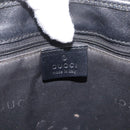 GUCCI GG Canvas Jackie Hand Bag Black Silver 002 1065 Auth 178472-18