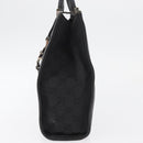 GUCCI GG Canvas Jackie Hand Bag Black Silver 002 1065 Auth 178472-3