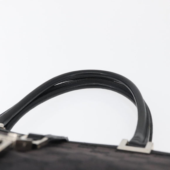 GUCCI GG Canvas Jackie Hand Bag Black Silver 002 1065 Auth 178472