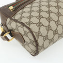 GUCCI GG Supreme Web Sherry Line Bag PVC Beige Gold 119 02 088 Auth 178473-15