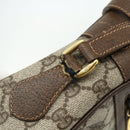 GUCCI GG Supreme Web Sherry Line Bag PVC Beige Gold 119 02 088 Auth 178473-9