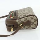 GUCCI GG Supreme Web Sherry Line Bag PVC Beige Gold 119 02 088 Auth 178473-3