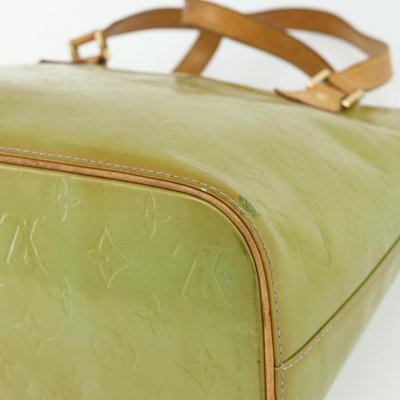 LOUIS VUITTON Monogram Vernis Houston Hand Bag Baby Blue M91005 LV Auth 178479