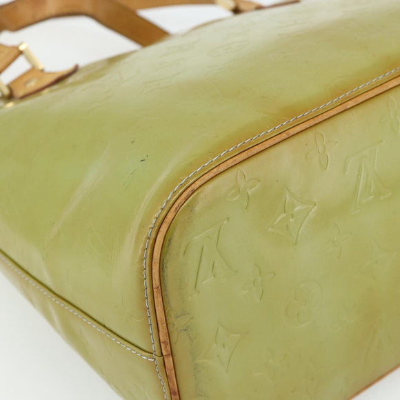 LOUIS VUITTON Monogram Vernis Houston Hand Bag Baby Blue M91005 LV Auth 178479