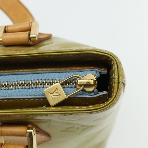 LOUIS VUITTON Monogram Vernis Houston Hand Bag Baby Blue M91005 LV Auth 178479