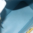 LOUIS VUITTON Monogram Vernis Houston Hand Bag Baby Blue M91005 LV Auth 178479-11