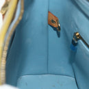 LOUIS VUITTON Monogram Vernis Houston Hand Bag Baby Blue M91005 LV Auth 178479-19