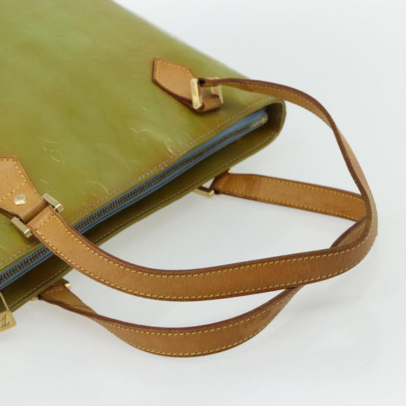 LOUIS VUITTON Monogram Vernis Houston Hand Bag Baby Blue M91005 LV Auth 178479
