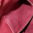 Christian Dior Chain Addict Shoulder Bag Leather Red Gold Auth 178483M-26