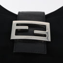 FENDI Mamma Baguette Shoulder Bag Black Silver Auth 178484-18