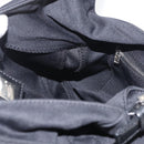 FENDI Mamma Baguette Shoulder Bag Black Silver Auth 178484-20