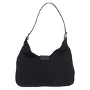 FENDI Mamma Baguette Shoulder Bag Black Silver Auth 178484-2