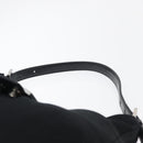 FENDI Mamma Baguette Shoulder Bag Black Silver Auth 178484-8