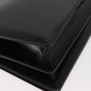 Salvatore Ferragamo Gancini Shoulder Bag Patent leather Black Silver Auth 178485-12