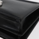 Salvatore Ferragamo Gancini Shoulder Bag Patent leather Black Silver Auth 178485-13