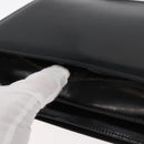 Salvatore Ferragamo Gancini Shoulder Bag Patent leather Black Silver Auth 178485-14