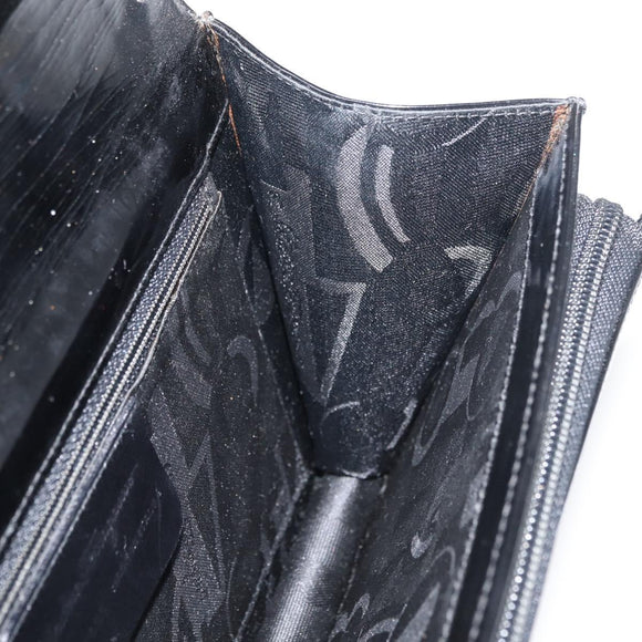 Salvatore Ferragamo Gancini Shoulder Bag Patent leather Black Silver Auth 178485
