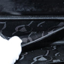 Salvatore Ferragamo Gancini Shoulder Bag Patent leather Black Silver Auth 178485-21