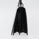 Salvatore Ferragamo Gancini Shoulder Bag Patent leather Black Silver Auth 178485-4