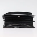 Salvatore Ferragamo Gancini Shoulder Bag Patent leather Black Silver Auth 178485-9