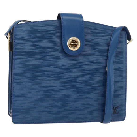 LOUIS VUITTON Epi Capuchin Shoulder Bag Blue M52345 LV Auth 178487