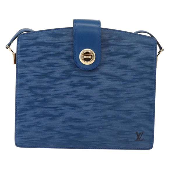 LOUIS VUITTON Epi Capuchin Shoulder Bag Blue M52345 LV Auth 178487