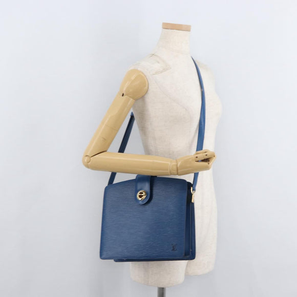 LOUIS VUITTON Epi Capuchin Shoulder Bag Blue M52345 LV Auth 178487