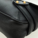 GUCCI Horsebit Schultertasche Leder Schwarz Gold 159402 Auth 178489SAV-15