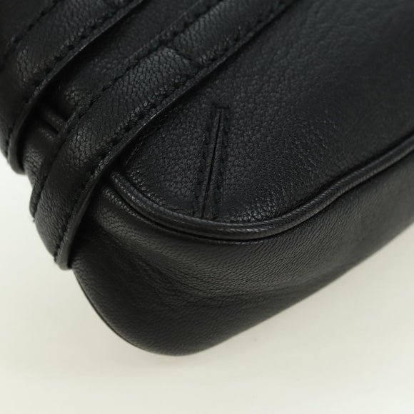 GUCCI Horsebit Schultertasche Leder Schwarz Gold 159402 Auth 178489SAV