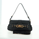 GUCCI Horsebit Schultertasche Leder Schwarz Gold 159402 Auth 178489SAV-12
