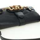 GUCCI Horsebit Schultertasche Leder Schwarz Gold 159402 Auth 178489SAV-6