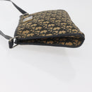 Christian Dior Trotter Canvas Shoulder Bag Navy Gold Auth 178491-4