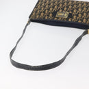 Christian Dior Trotter Canvas Shoulder Bag Navy Gold Auth 178491-7