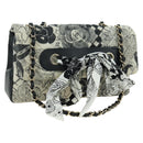 CHANEL Matelasse 25 Chain Shoulder Bag Corduroy White Gold CC Auth 178492SAM-1