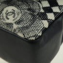 CHANEL Matelasse 25 Chain Shoulder Bag Corduroy White Gold CC Auth 178492SAM-11