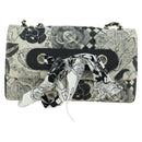 CHANEL Matelasse 25 Chain Shoulder Bag Corduroy White Gold CC Auth 178492SAM-2