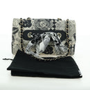 CHANEL Matelasse 25 Chain Shoulder Bag Corduroy White Gold CC Auth 178492SAM-26