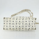 MCM Vicetos Logogram Tote Bag PVC White Gold Auth 178496-9