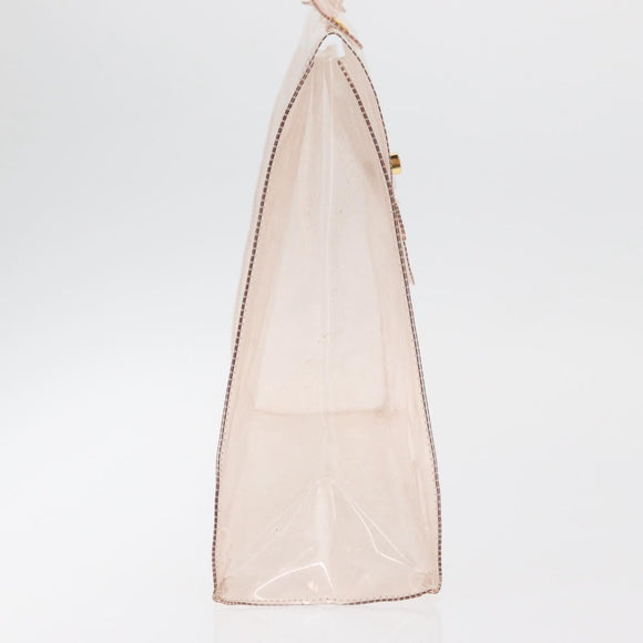 HERMES Vinyl Kelly Hand Bag Vinyl Clear Auth 178501
