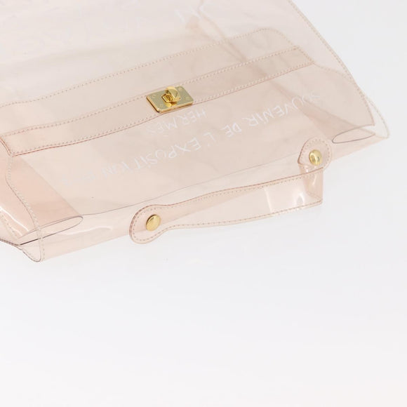 HERMES Vinyl Kelly Hand Bag Vinyl Clear Auth 178501
