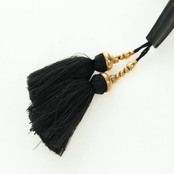 Christian Dior Shoulder Bag Leather Black Gold Auth 178502SM