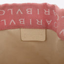 BVLGARI Logo Mania Hand Bag Canvas Pink Silver Auth 178503A-17