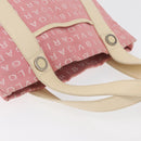 BVLGARI Logo Mania Hand Bag Canvas Pink Silver Auth 178503A-6