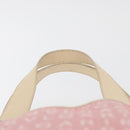 BVLGARI Logo Mania Hand Bag Canvas Pink Silver Auth 178503A-8