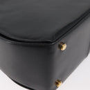 Salvatore Ferragamo Gancini Hand Bag Leather 2way Black Gold Auth 178504-18