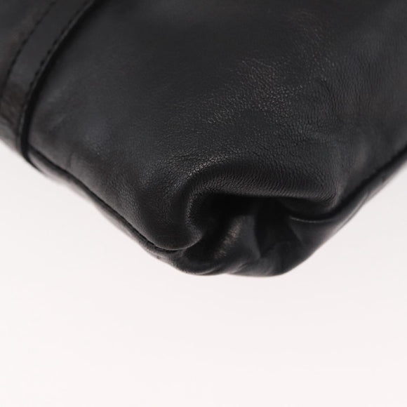 PRADA Shoulder Bag Leather Black Auth 178507A