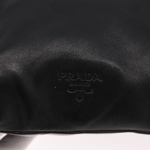 PRADA Shoulder Bag Leather Black Auth 178507A